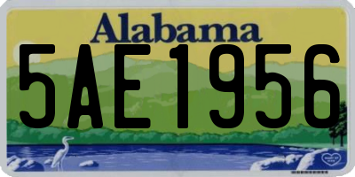 AL license plate 5AE1956