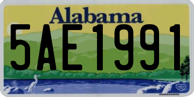 AL license plate 5AE1991