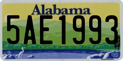 AL license plate 5AE1993