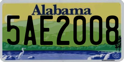 AL license plate 5AE2008