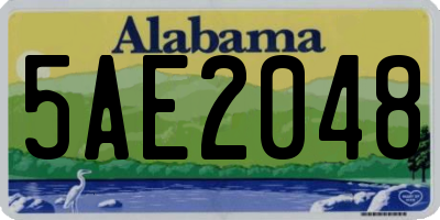 AL license plate 5AE2048