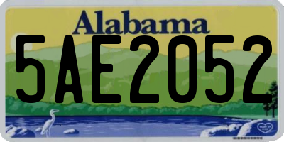 AL license plate 5AE2052