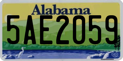 AL license plate 5AE2059