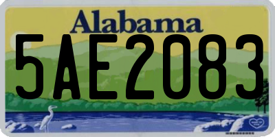 AL license plate 5AE2083