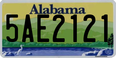 AL license plate 5AE2121