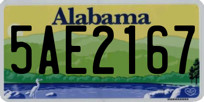 AL license plate 5AE2167