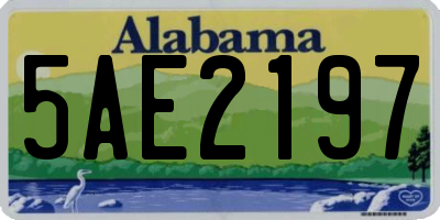 AL license plate 5AE2197