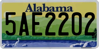 AL license plate 5AE2202