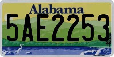 AL license plate 5AE2253