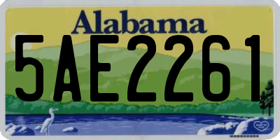 AL license plate 5AE2261