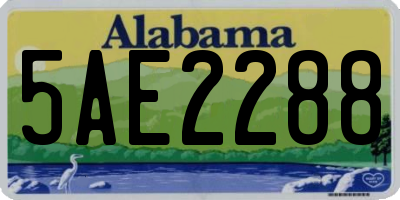 AL license plate 5AE2288