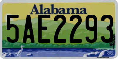 AL license plate 5AE2293