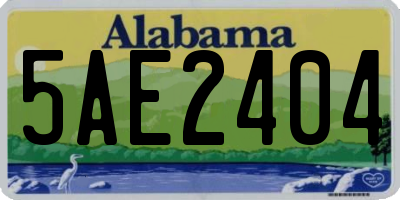 AL license plate 5AE2404