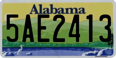 AL license plate 5AE2413