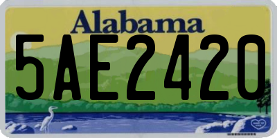 AL license plate 5AE2420
