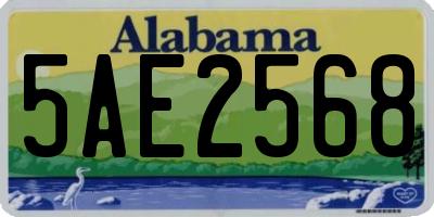 AL license plate 5AE2568