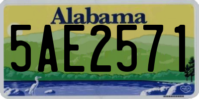 AL license plate 5AE2571