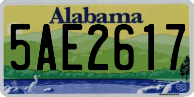 AL license plate 5AE2617