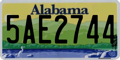AL license plate 5AE2744