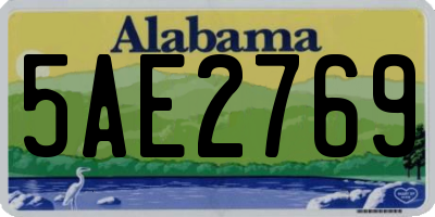 AL license plate 5AE2769