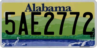 AL license plate 5AE2772