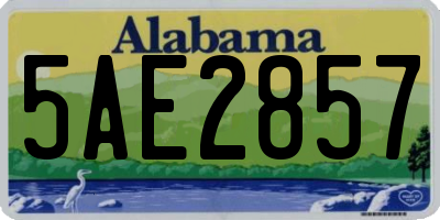 AL license plate 5AE2857