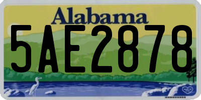 AL license plate 5AE2878