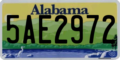 AL license plate 5AE2972