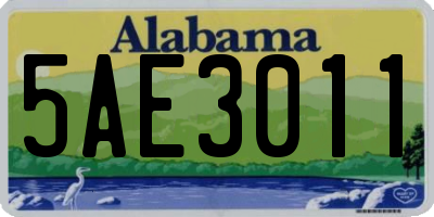 AL license plate 5AE3011