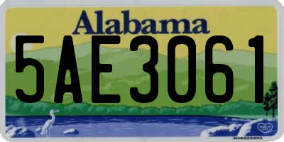 AL license plate 5AE3061