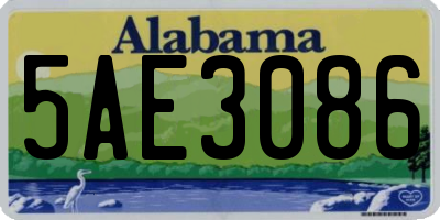 AL license plate 5AE3086
