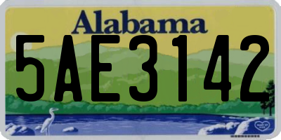 AL license plate 5AE3142