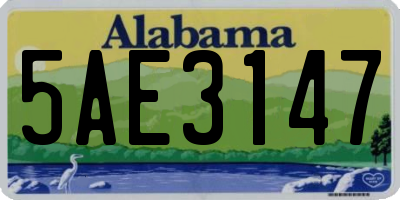 AL license plate 5AE3147
