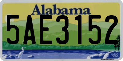 AL license plate 5AE3152