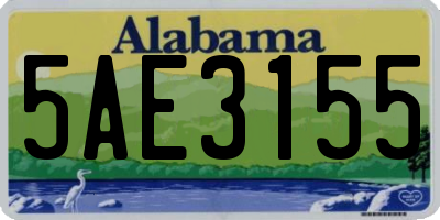 AL license plate 5AE3155