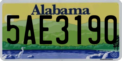 AL license plate 5AE3190