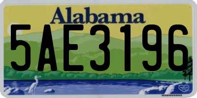 AL license plate 5AE3196