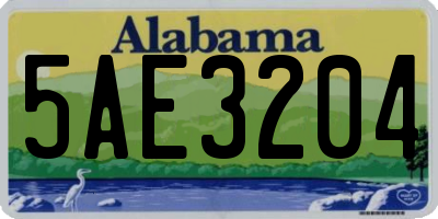 AL license plate 5AE3204