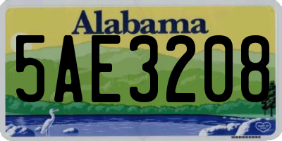 AL license plate 5AE3208