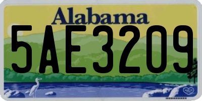 AL license plate 5AE3209