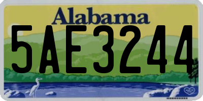 AL license plate 5AE3244