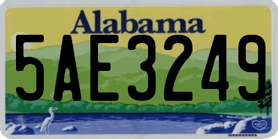 AL license plate 5AE3249