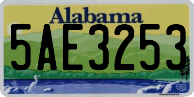 AL license plate 5AE3253