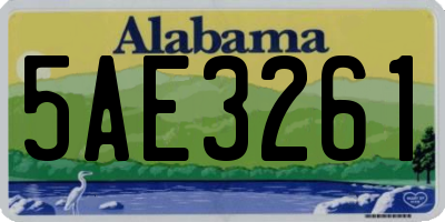 AL license plate 5AE3261
