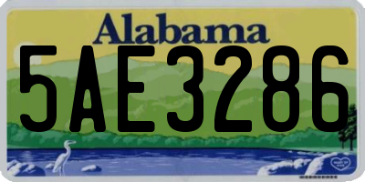 AL license plate 5AE3286