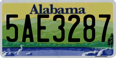 AL license plate 5AE3287