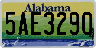 AL license plate 5AE3290