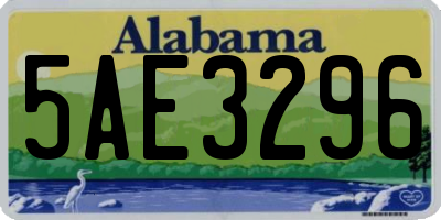 AL license plate 5AE3296
