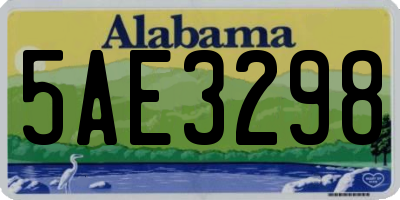 AL license plate 5AE3298