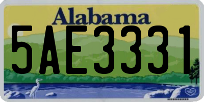 AL license plate 5AE3331